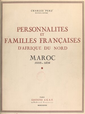 cover image of Personnalités et familles françaises d'Afrique du Nord